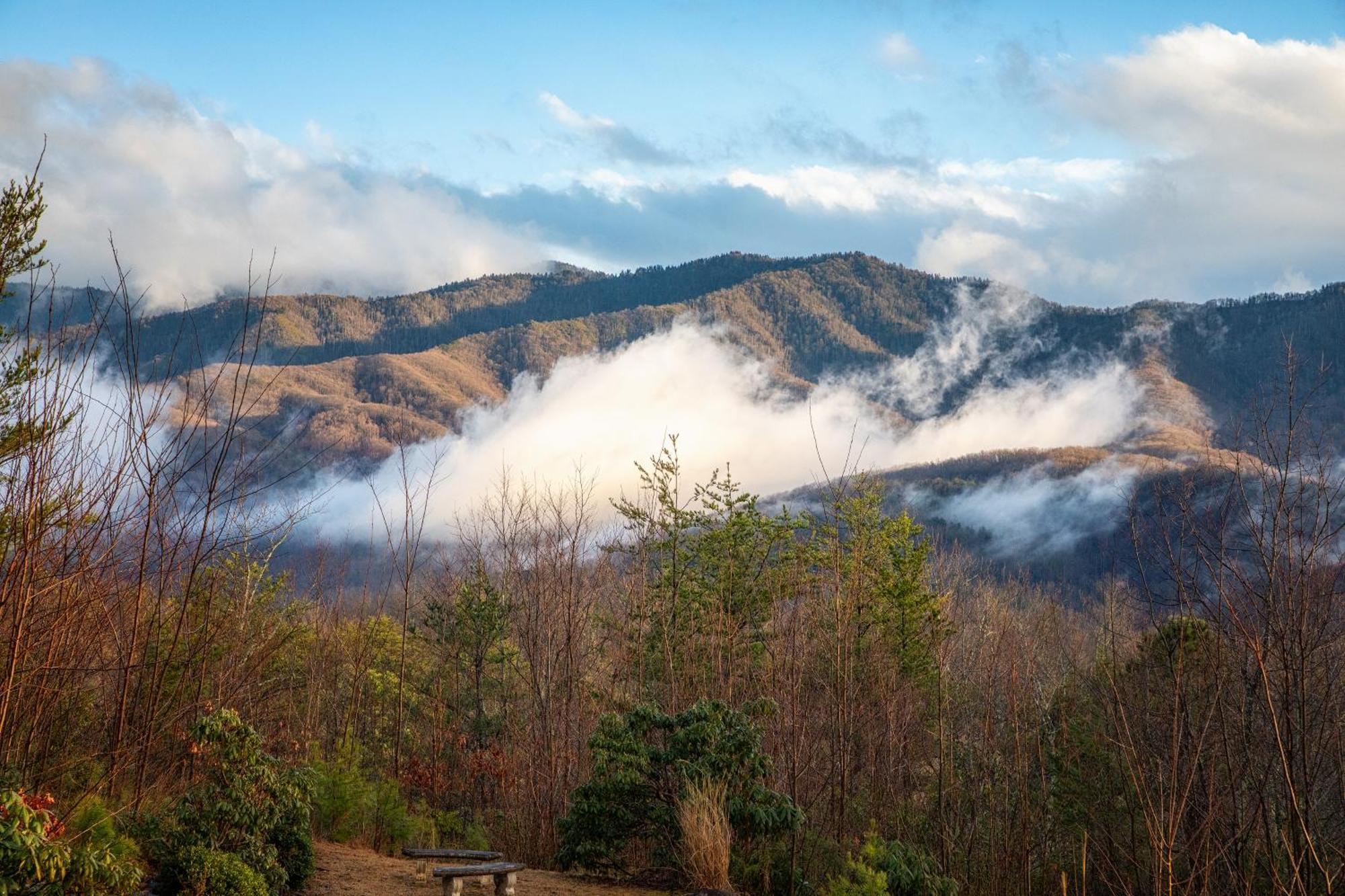 Real Log Cabin With Amazing Views, Hot Tub, Sauna, Games Gatlinburg Luaran gambar